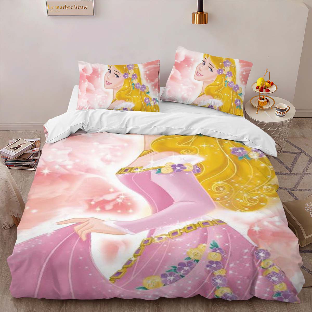 Housse De Couette Aurore – La Belle au bois dormant 01 Parure de lit Ensemble De Literie – Image 2