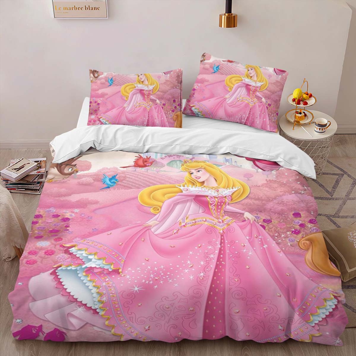 Housse De Couette Aurore – La Belle au bois dormant 04 Parure de lit Ensemble De Literie – Image 2