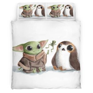 Housse De Couette Bébé Yoda Trop Mignon Parure de lit Ensemble De Literie