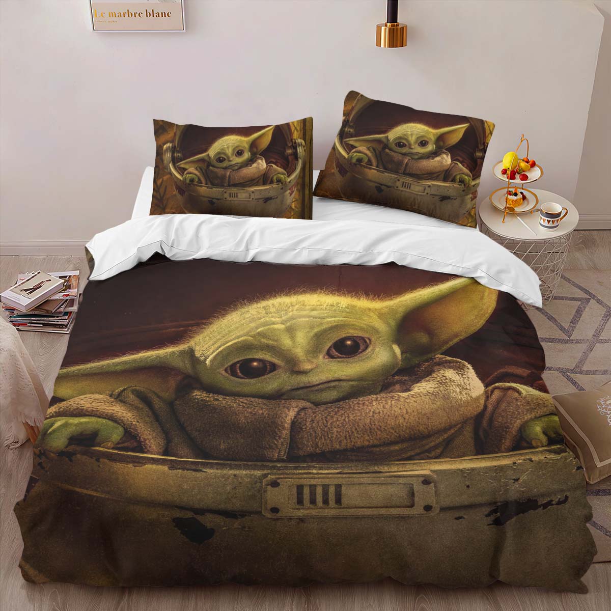 Housse De Couette Bébé Yoda Grogu Star Wars 15 Parure de lit Ensemble De Literie – Image 2