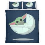 Housse De Couette Bébé Yoda Grogu Star Wars 7 Parure de lit Ensemble De Literie