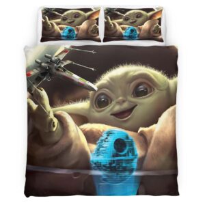Housse De Couette Bébé Yoda Star Wars 4 Parure de lit Ensemble De Literie