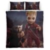 Housse De Couette Bébé Yoda et Groot Parure de lit Ensemble De Literie