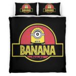Housse De Couette Minions – Jurassic Park (Banane) Parure de lit Ensemble De Literie