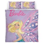 Housse De Couette Barbie – Papillon Parure de lit Ensemble De Literie