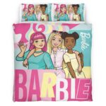 Housse De Couette Barbie – Trois filles Parure de lit Ensemble De Literie