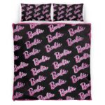 Housse De Couette Barbie – Icône noir & rose Parure de lit Ensemble De Literie