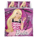 Housse De Couette Barbie – Jaune mignon Parure de lit Ensemble De Literie