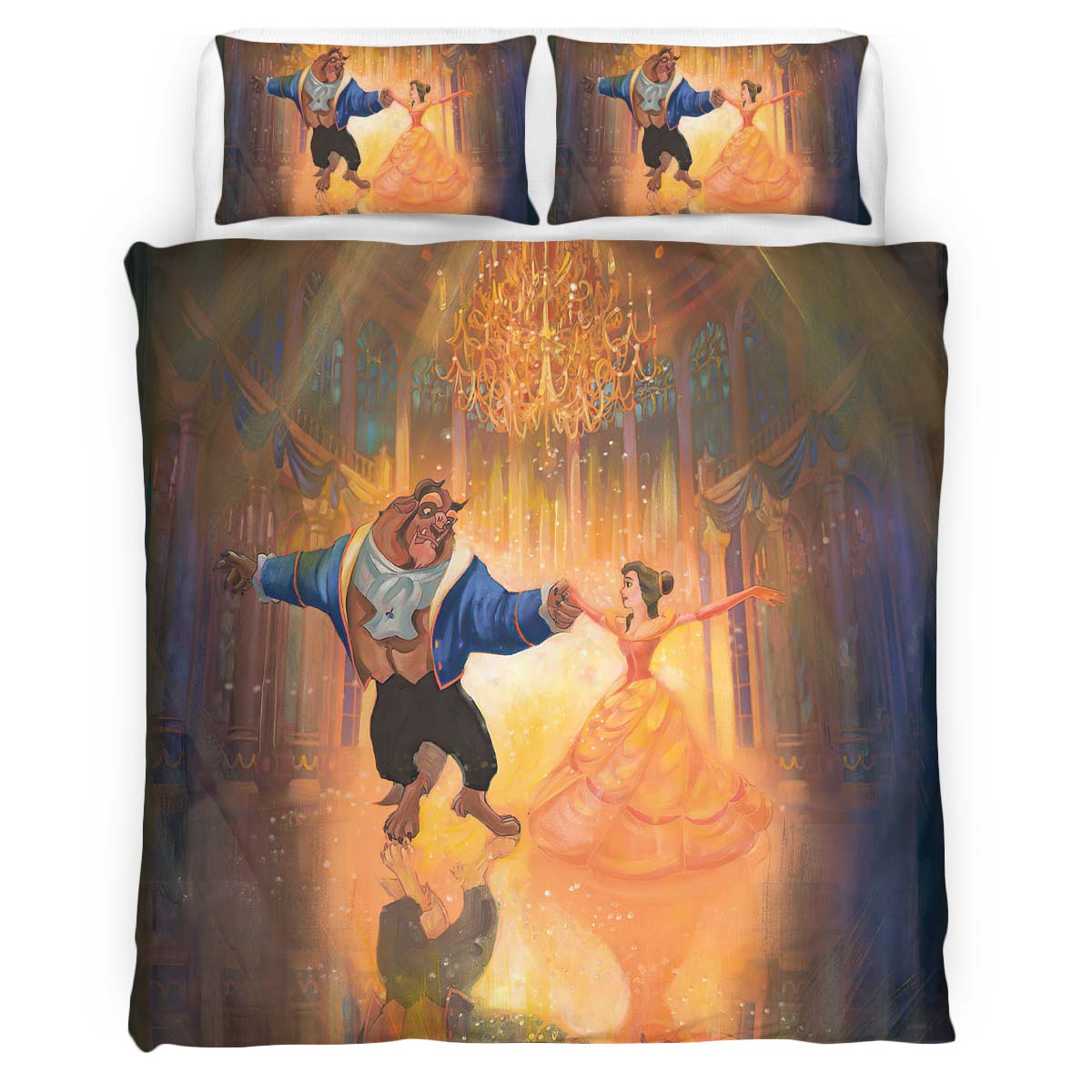 Housse De Couette Belle – La Belle et la Bête 1 Parure de lit Ensemble De Literie