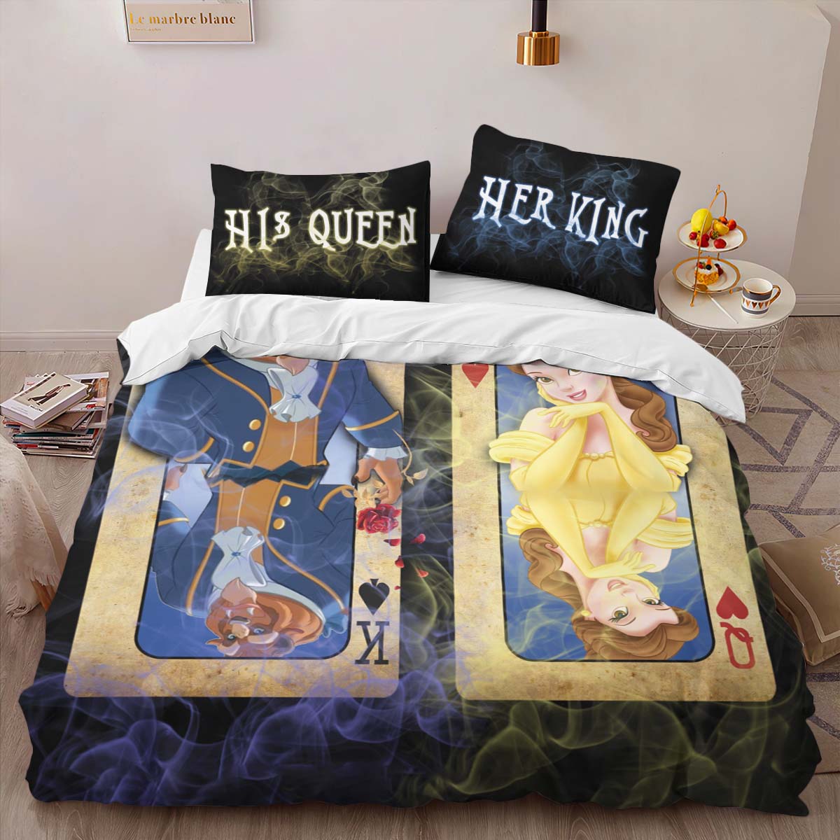 Housse De Couette Belle – La Belle et la Bête 12 Parure de lit Ensemble De Literie – Image 2