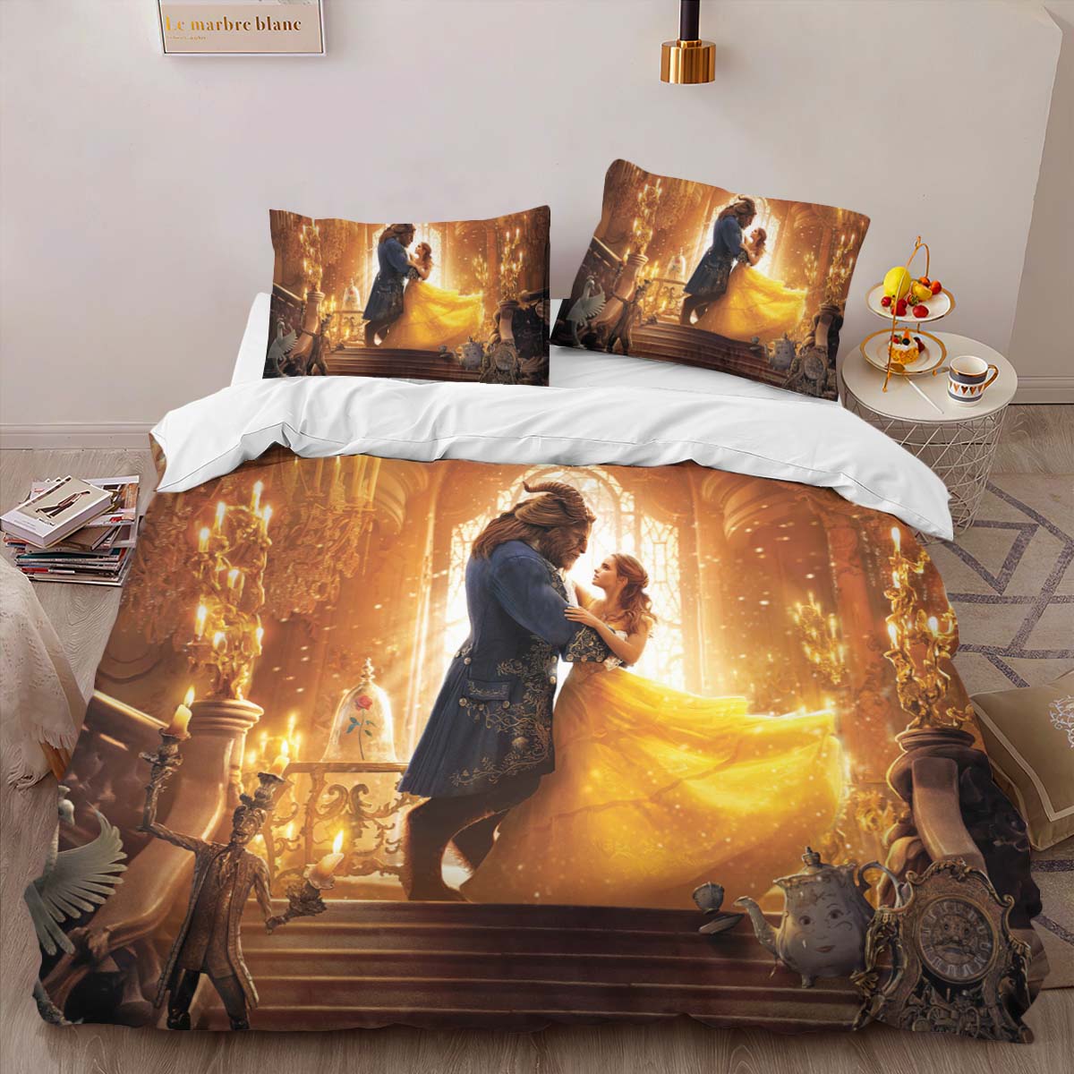 Housse De Couette Belle – La Belle et la Bête 13 Parure de lit Ensemble De Literie – Image 2