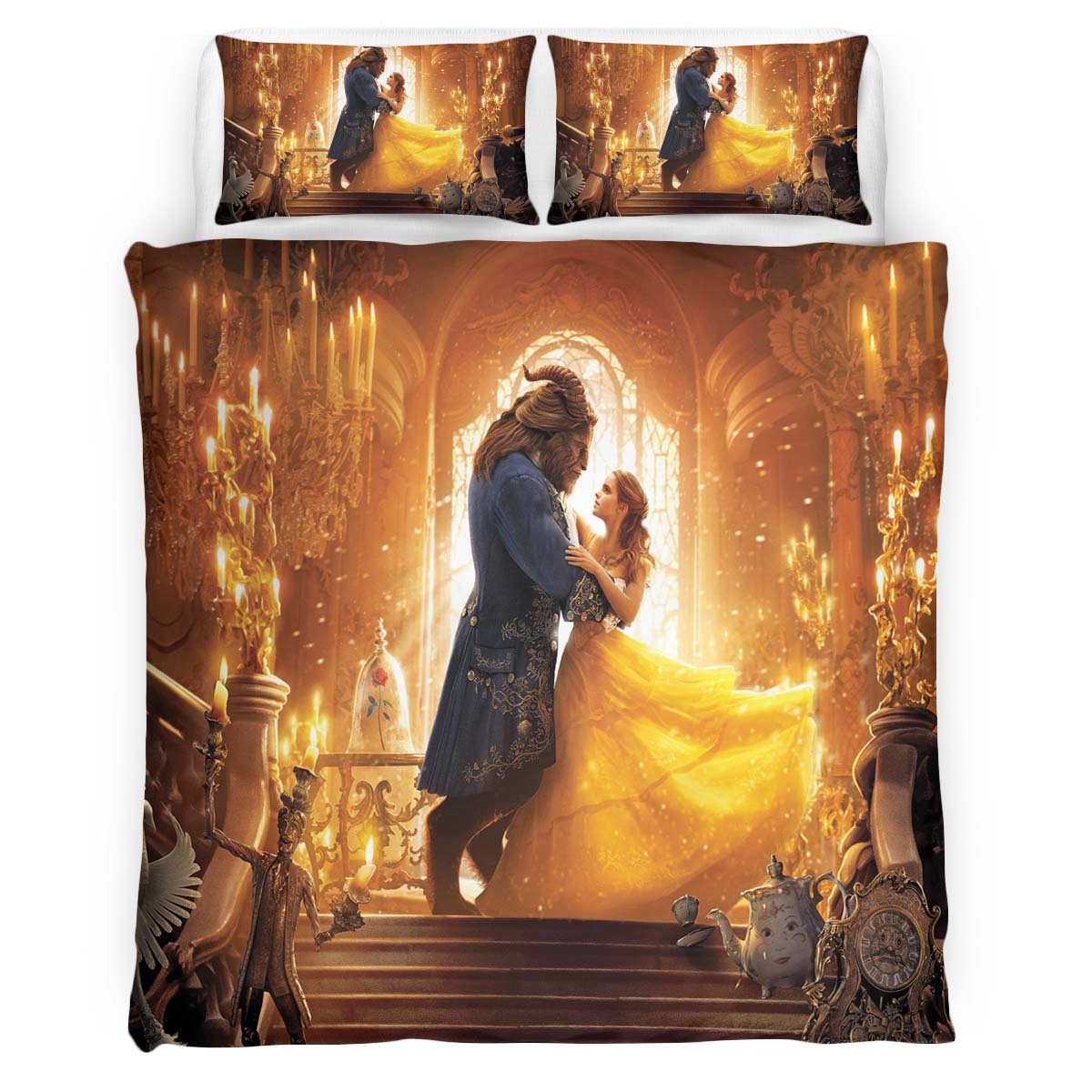 Housse De Couette Belle – La Belle et la Bête 13 Parure de lit Ensemble De Literie