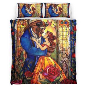 Housse De Couette Belle – La Belle et la Bête 3 Parure de lit Ensemble De Literie