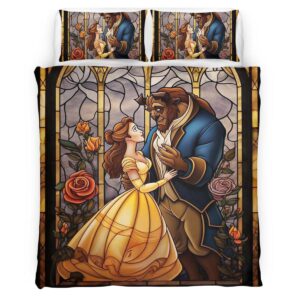 Housse De Couette Belle – La Belle et la Bête 4 Parure de lit Ensemble De Literie