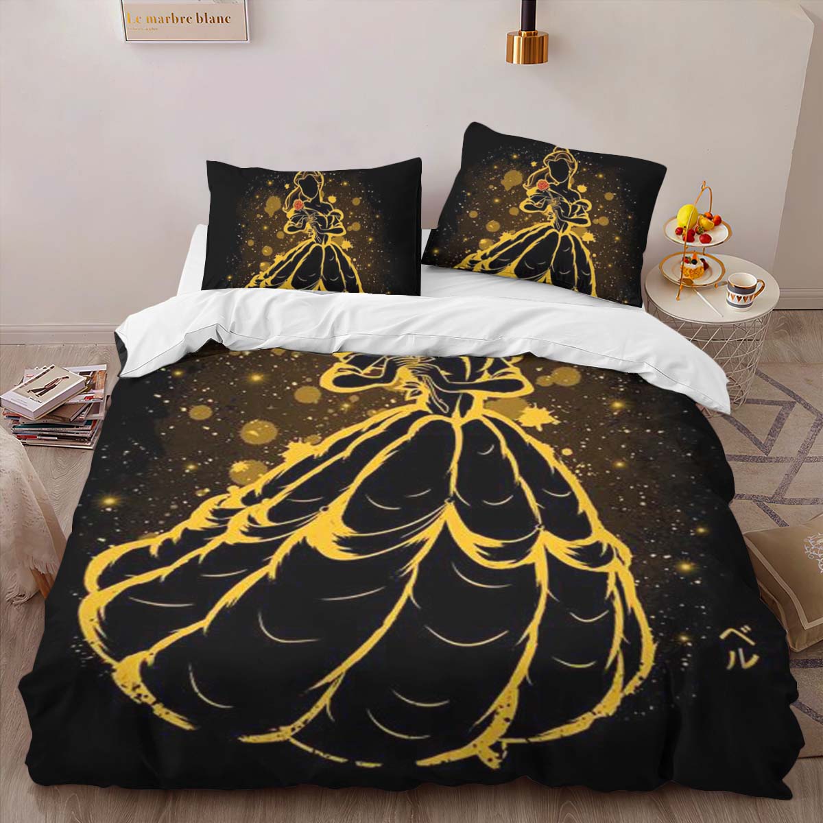 Housse De Couette Belle – La Belle et la Bête 6 Parure de lit Ensemble De Literie – Image 2