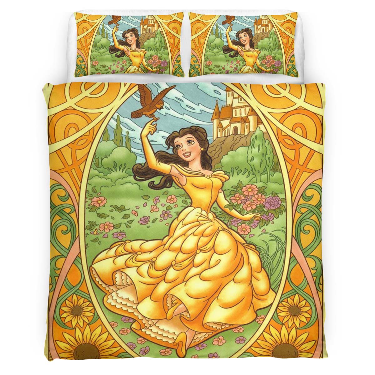 Housse De Couette Belle – La Belle et la Bête 7 Parure de lit Ensemble De Literie