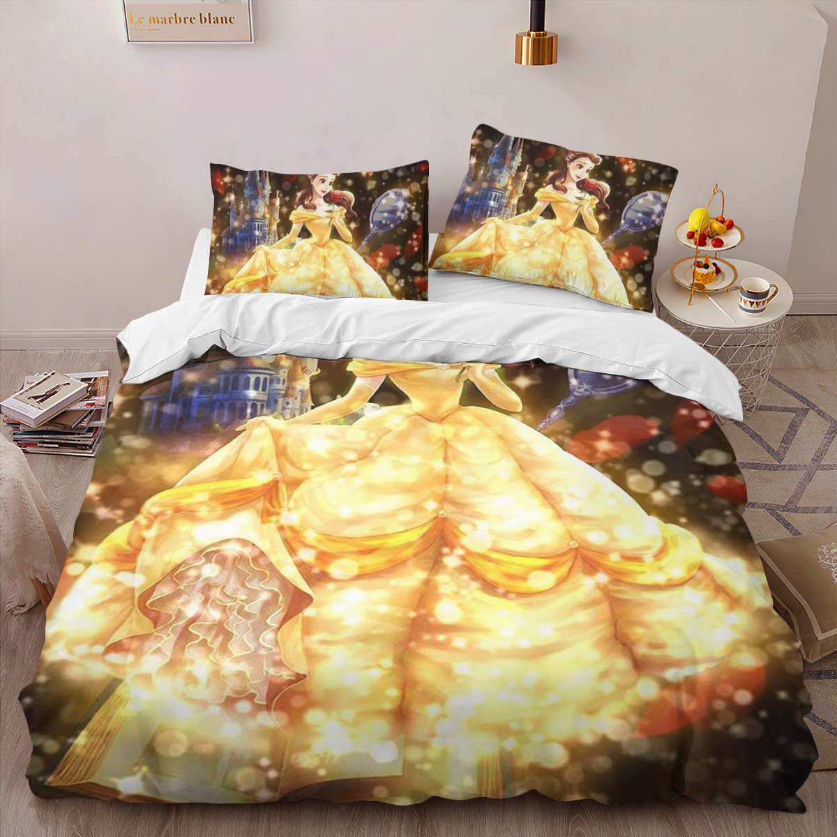 Housse De Couette Belle – La Belle et la Bête 9 Parure de lit Ensemble De Literie – Image 2