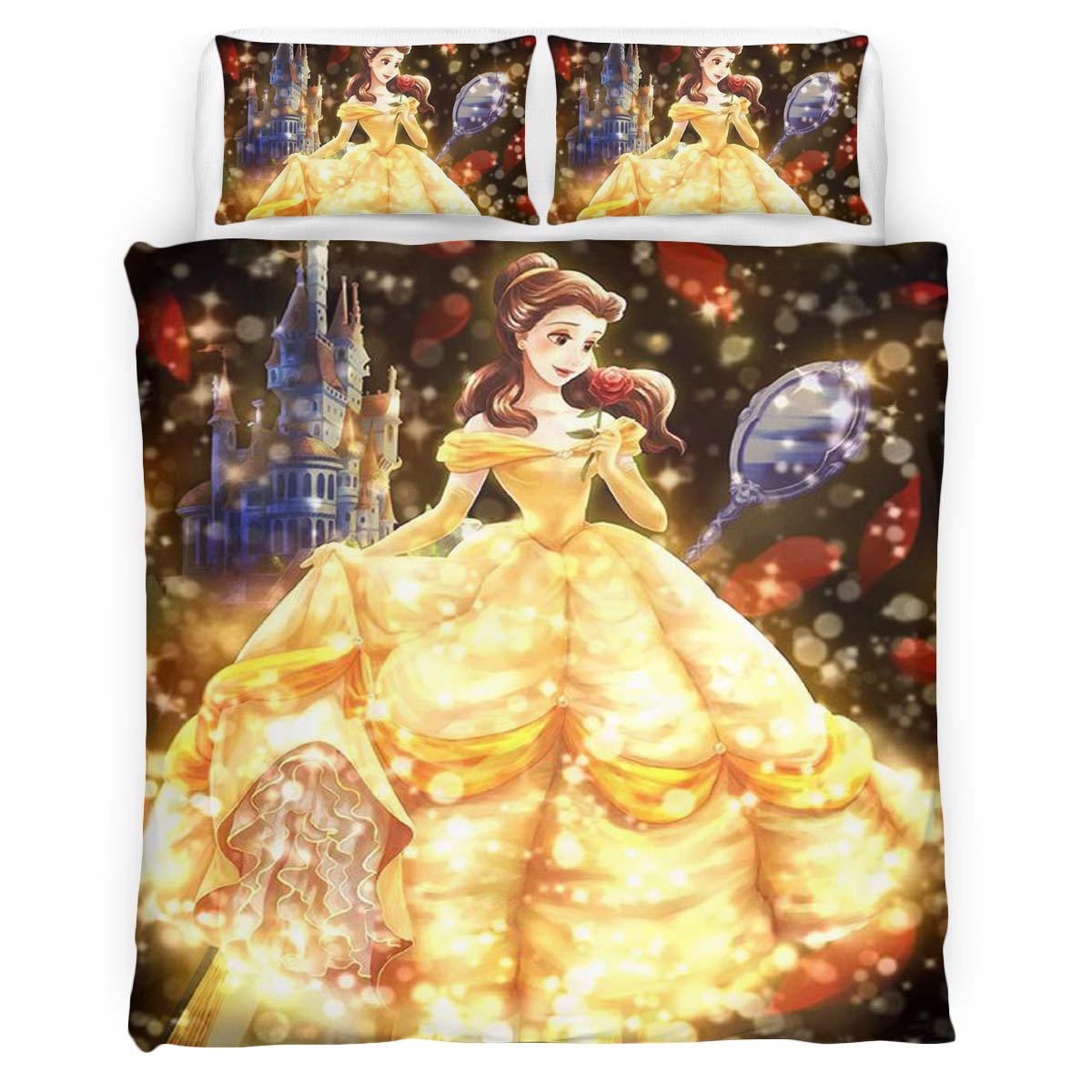 Housse De Couette Belle – La Belle et la Bête 9 Parure de lit Ensemble De Literie