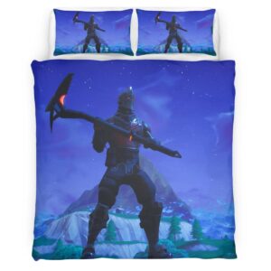 Housse De Couette Chevalier Noir Fortnite Skin 4 Parure de lit Ensemble De Literie