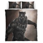 Housse De Couette Black Panther Marvel 1002 Parure de lit Ensemble De Literie