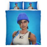 Housse De Couette Chef d’équipe Bleu Fortnite Skin 3 Parure de lit Ensemble De Literie