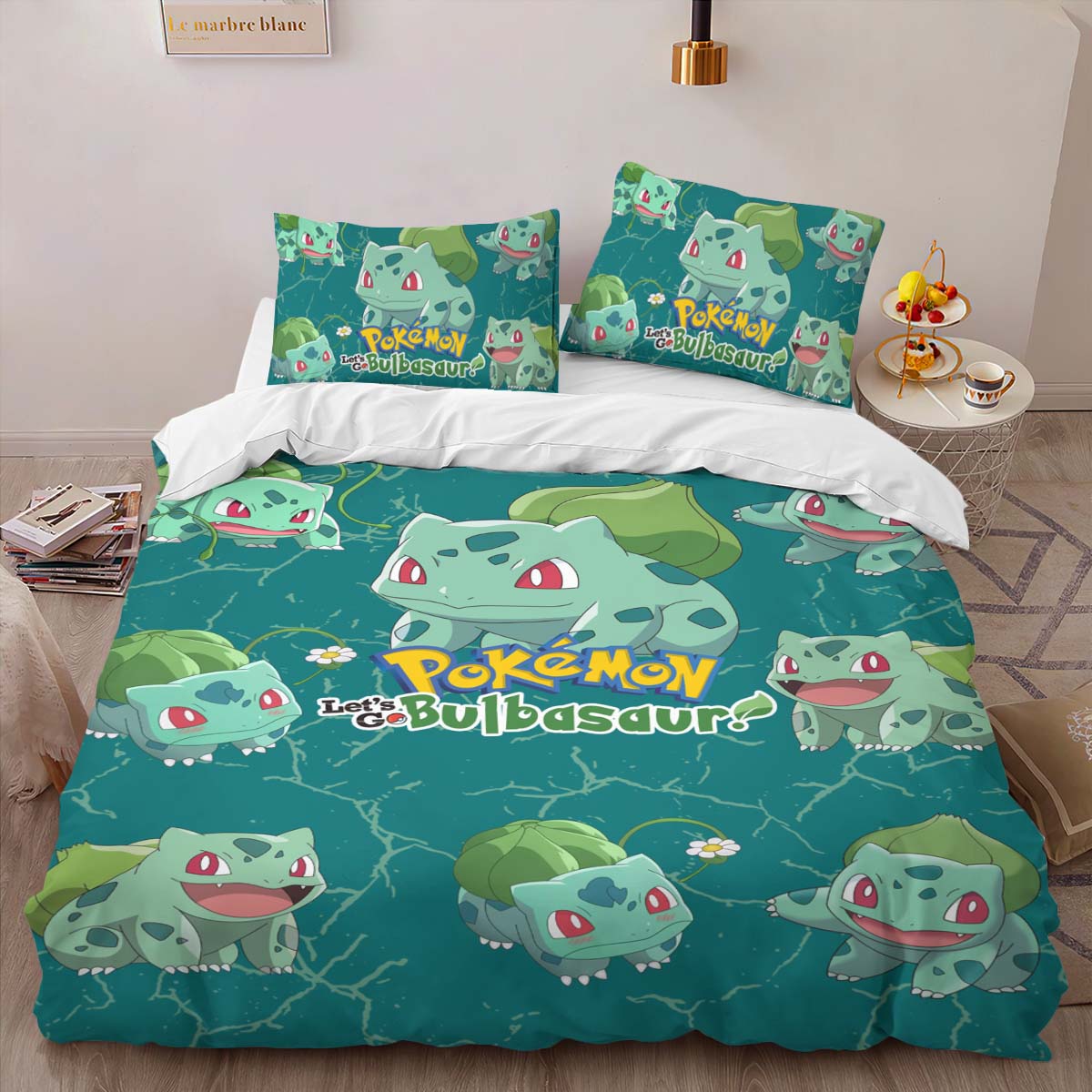 Housse De Couette Bulbizarre Pokémon 2 Parure de lit Ensemble De Literie – Image 2