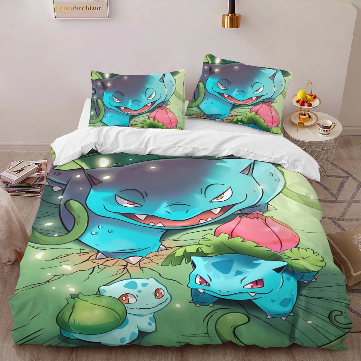 Housse De Couette Bulbizarre Pokémon 3 Parure de lit Ensemble De Literie – Image 2