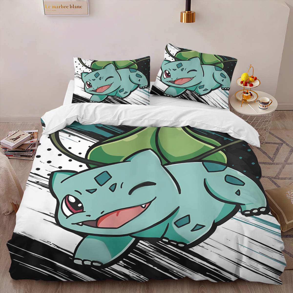 Housse De Couette Bulbizarre Pokémon 4 Parure de lit Ensemble De Literie – Image 2
