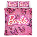 Housse De Couette Barbie – Papillons scintillants Parure de lit Ensemble De Literie