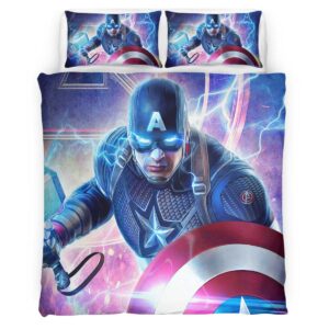Housse De Couette Captain America Marvel 03 Parure de lit Ensemble De Literie