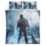 Housse De Couette Captain America Marvel 04 Parure de lit Ensemble De Literie