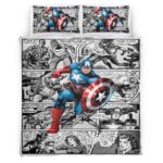 Housse De Couette Captain America Marvel 09 Parure de lit Ensemble De Literie