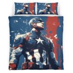 Housse De Couette Captain America Marvel 10 Parure de lit Ensemble De Literie