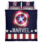 Housse De Couette Captain America – Bouclier Parure de lit Ensemble De Literie