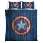 Housse De Couette Captain America – Bouclier 3 Parure de lit Ensemble De Literie