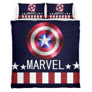 Housse De Couette Captain America – Bouclier Parure de lit Ensemble De Literie