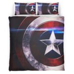 Housse De Couette Captain America – Bouclier 4 Parure de lit Ensemble De Literie