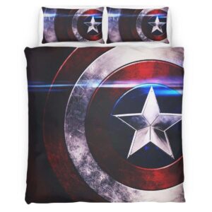 Housse De Couette Captain America – Bouclier 4 Parure de lit Ensemble De Literie