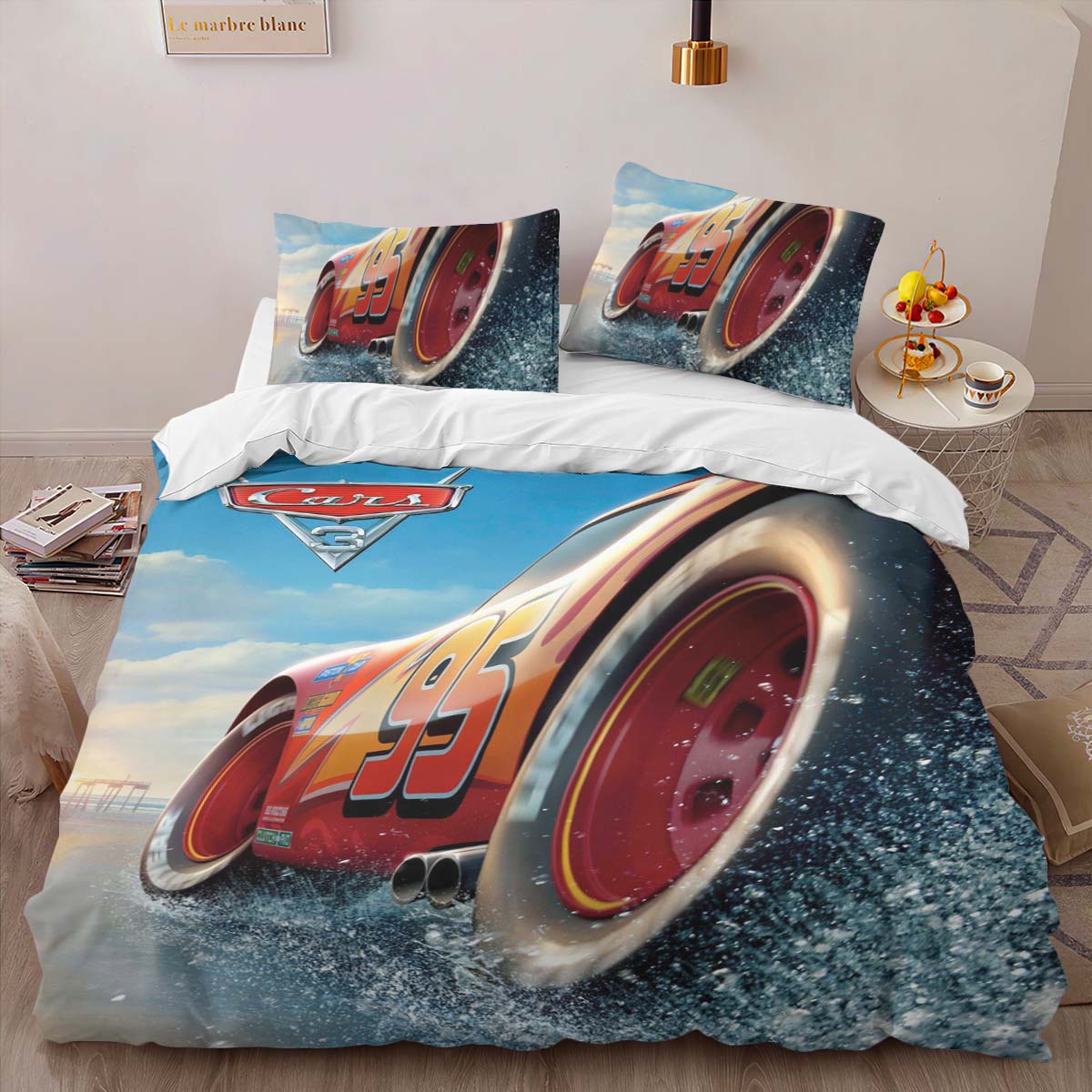 Housse De Couette Cars – Flash McQueen 95 – 11 Parure de lit Ensemble De Literie – Image 2