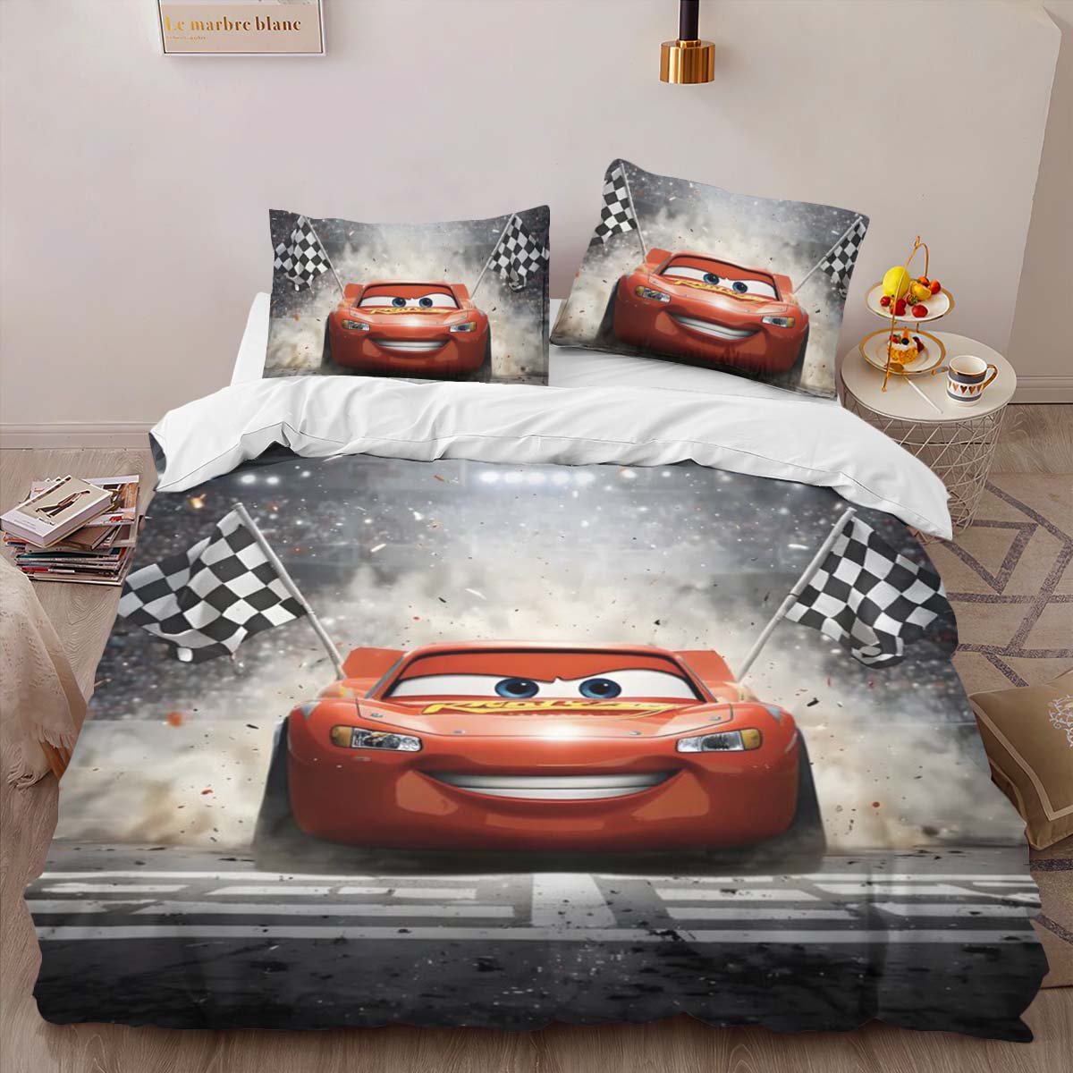 Housse De Couette Cars – Flash McQueen 95 – 15 Parure de lit Ensemble De Literie – Image 2