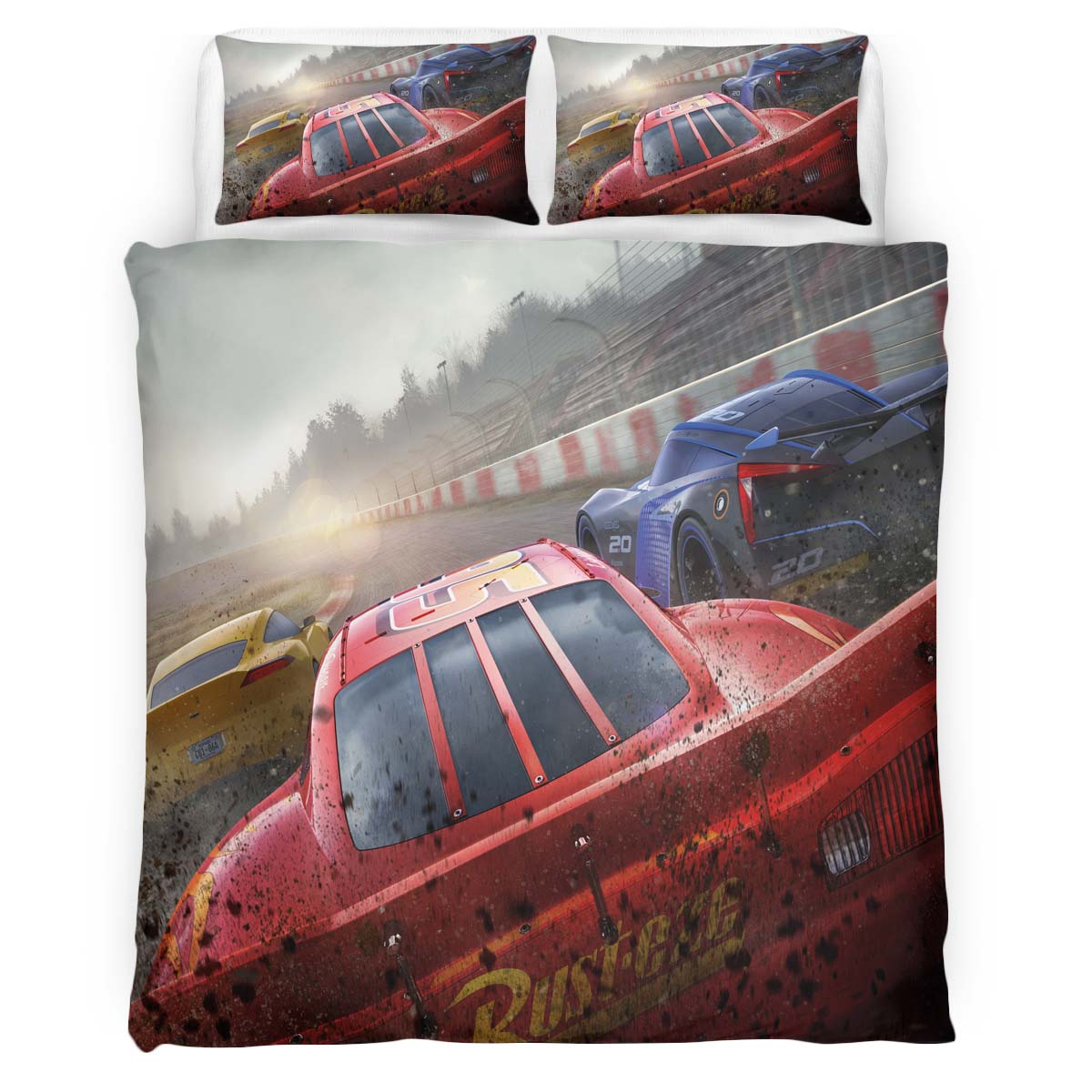 Housse De Couette Cars – Flash McQueen – Course 2 Parure de lit Ensemble De Literie