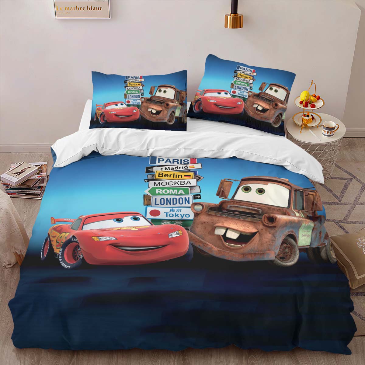 Housse De Couette Cars – Flash McQueen & Martin Parure de lit Ensemble De Literie – Image 2