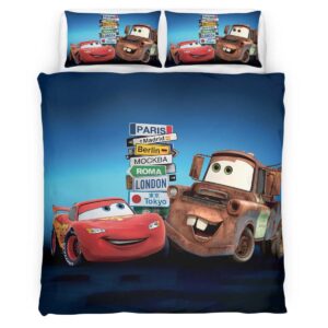 Housse De Couette Cars – Flash McQueen & Martin Parure de lit Ensemble De Literie