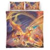 Housse De Couette Dracaufeu Pokémon 2 Parure de lit Ensemble De Literie