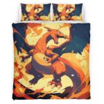 Housse De Couette Dracaufeu Pokémon 7 Parure de lit Ensemble De Literie