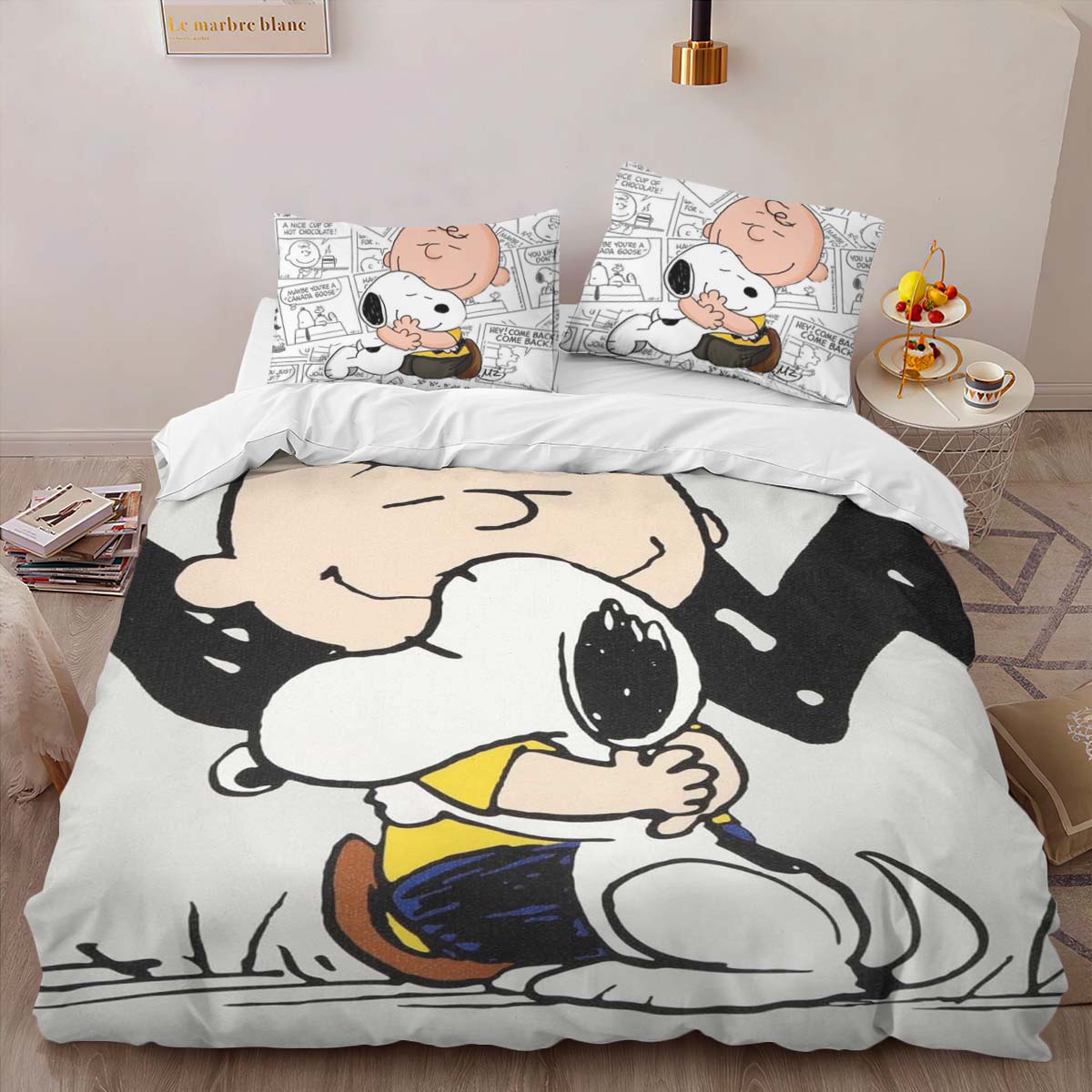 Housse De Couette Charlie Brown & Snoopy – Peanuts Parure de lit Ensemble De Literie – Image 2