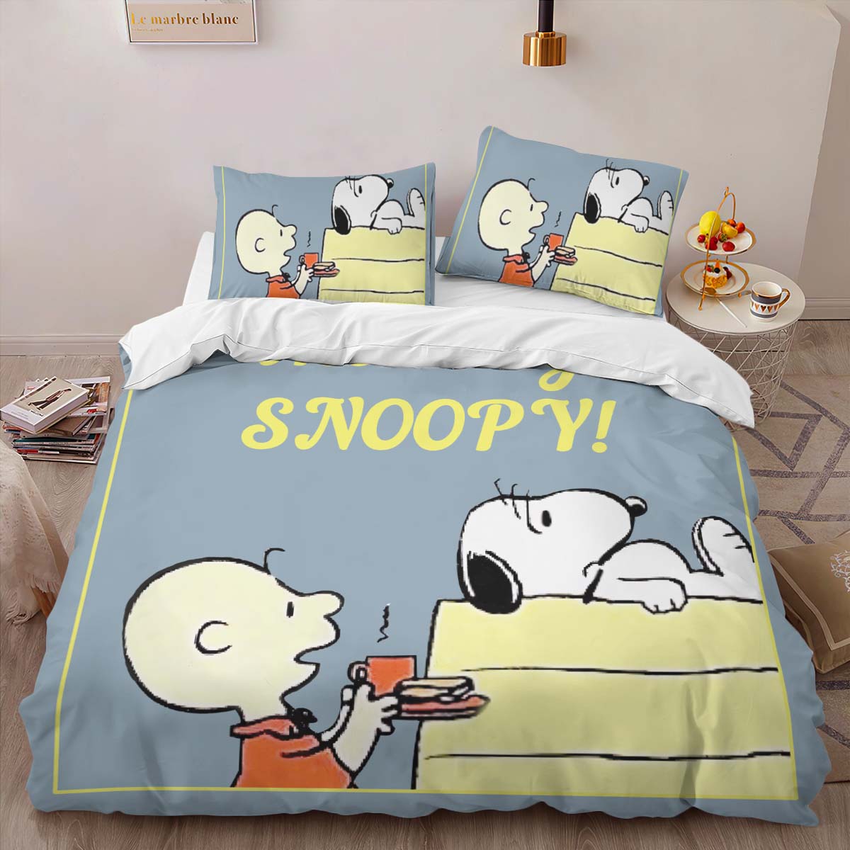 Housse De Couette Charlie Brown & Snoopy – Peanuts 3 Parure de lit Ensemble De Literie – Image 2