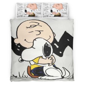 Housse De Couette Charlie Brown & Snoopy – Peanuts Parure de lit Ensemble De Literie