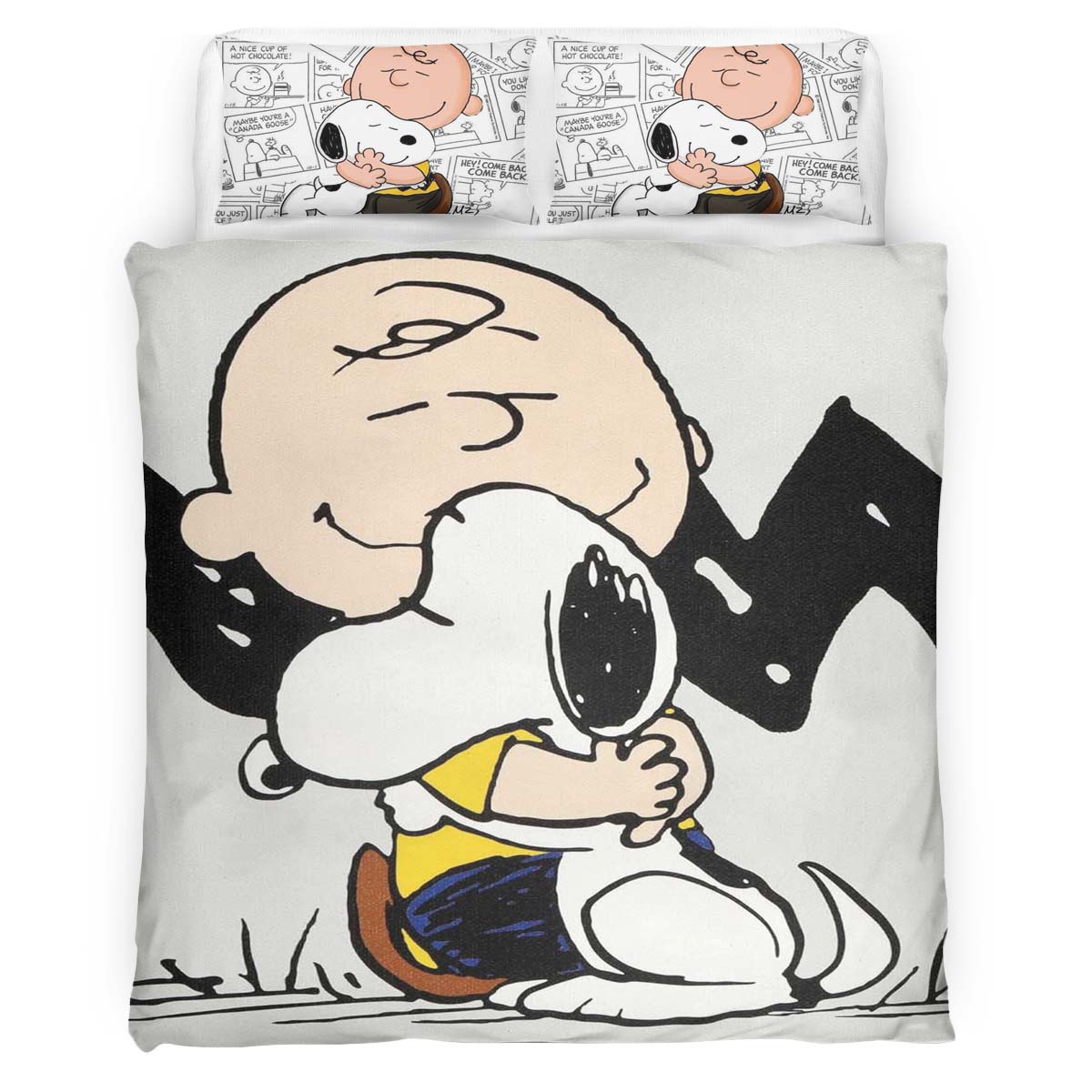 Housse De Couette Charlie Brown & Snoopy – Peanuts Parure de lit Ensemble De Literie