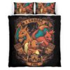 Housse De Couette Salamèche Reptincel Dracaufeu Feu Pokémon Parure de lit Ensemble De Literie